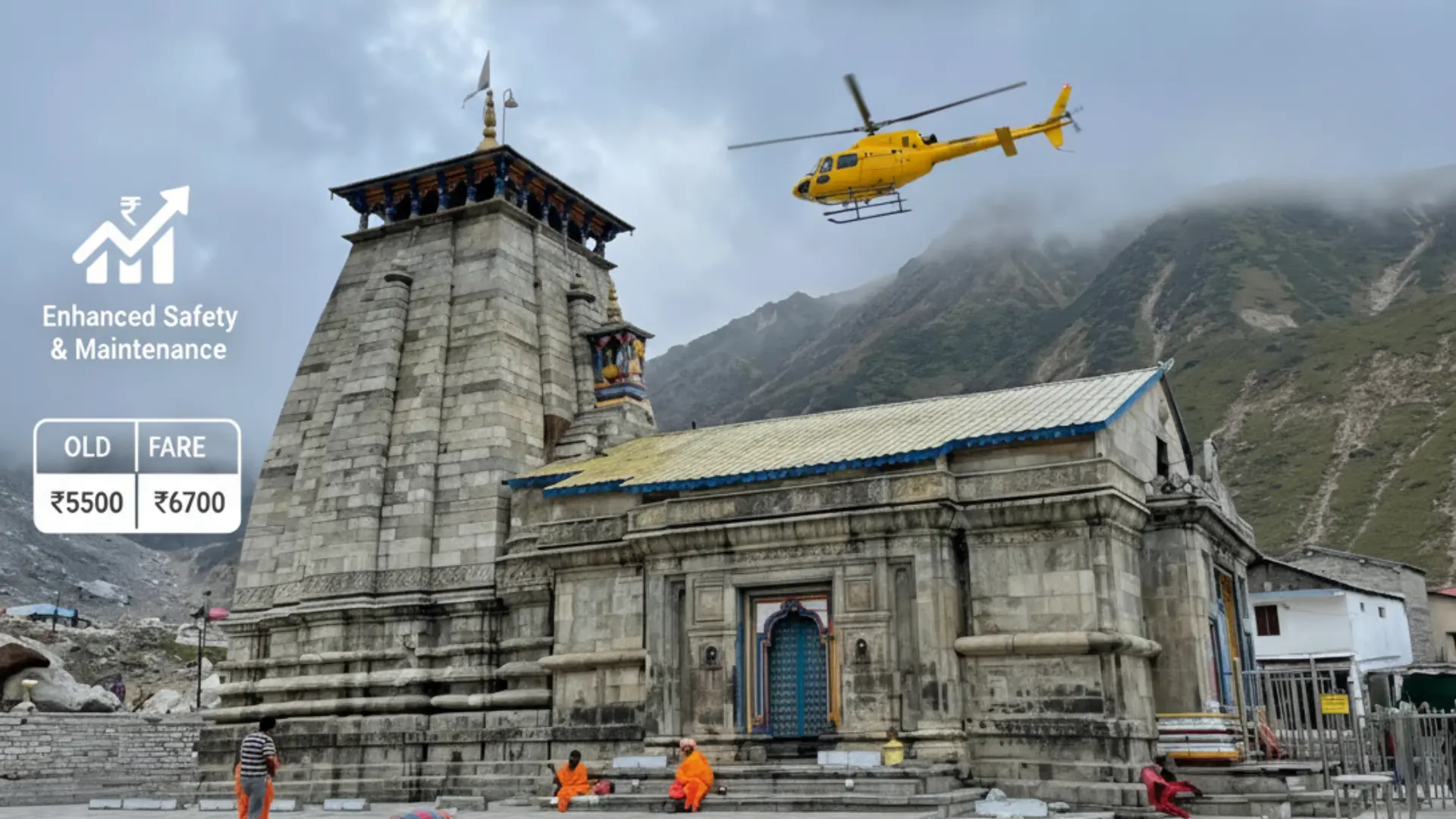 Kedarnath Helicopter Fares Hiked
