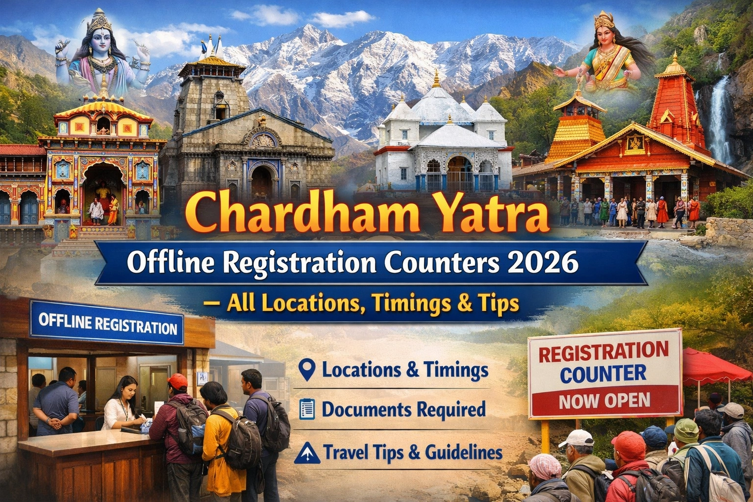 chardham yatra offline registration counter
