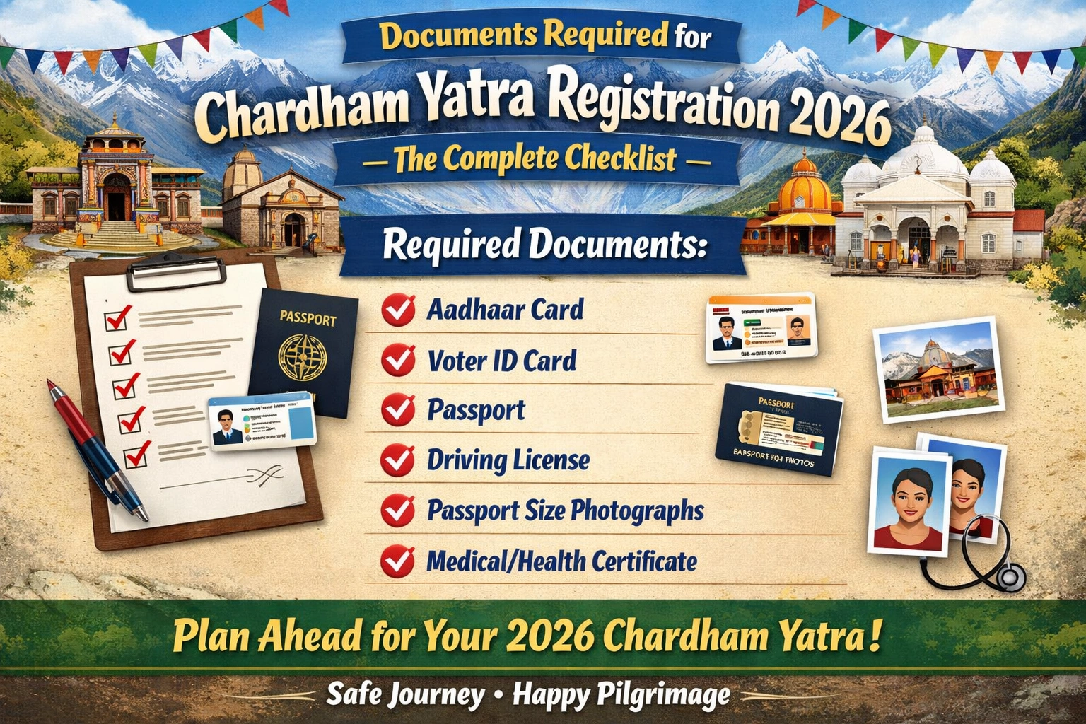 Documents Required for Chardham Yatra Registration
