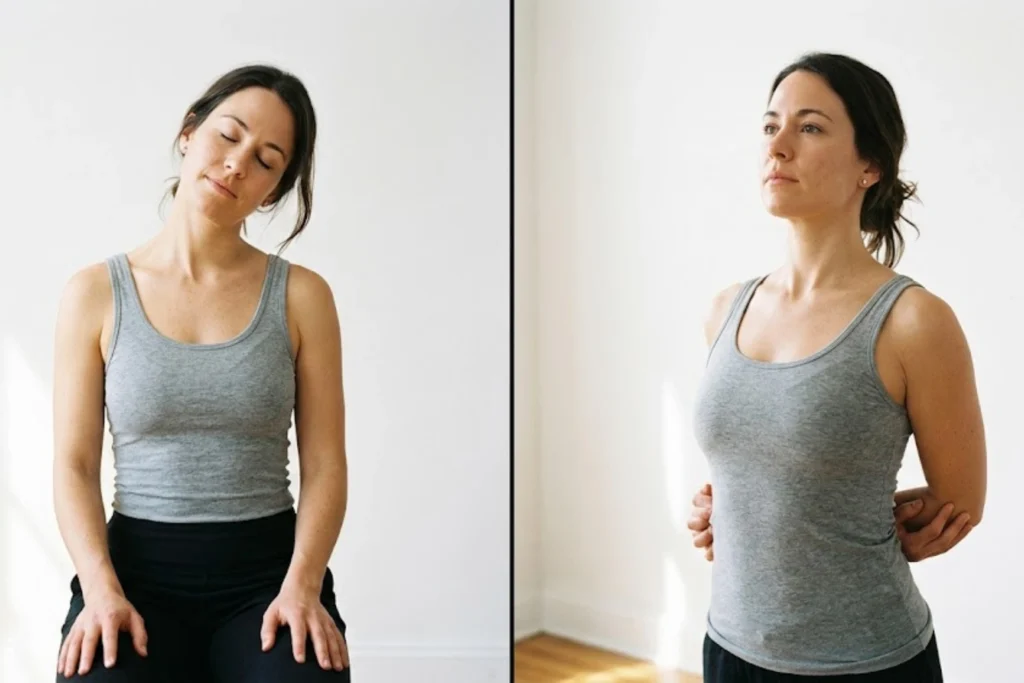 Neck Rolls with Chest Opener