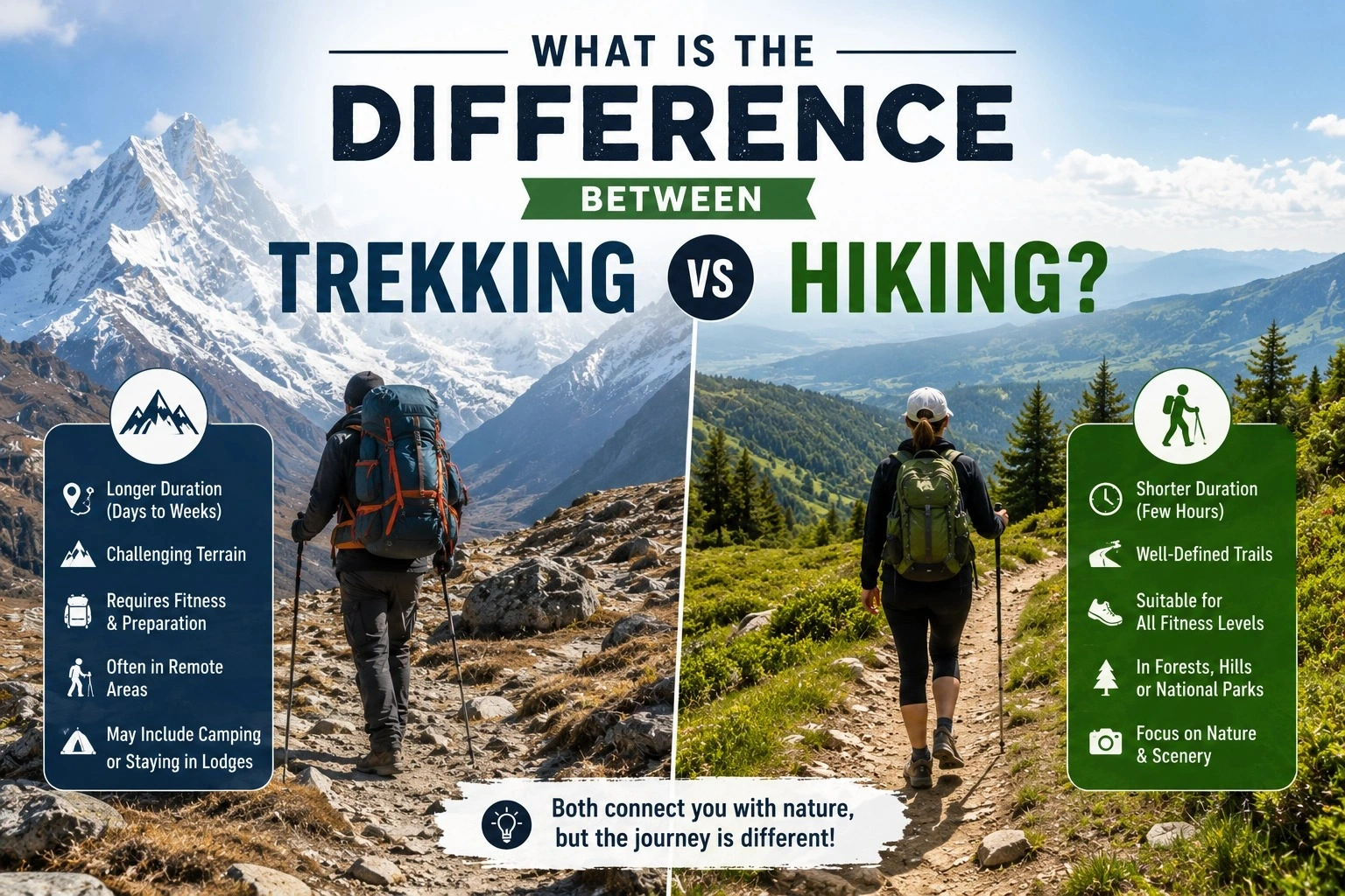 Difference Between Trekking and Hiking