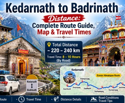 Kedarnath to Badrinath Distance