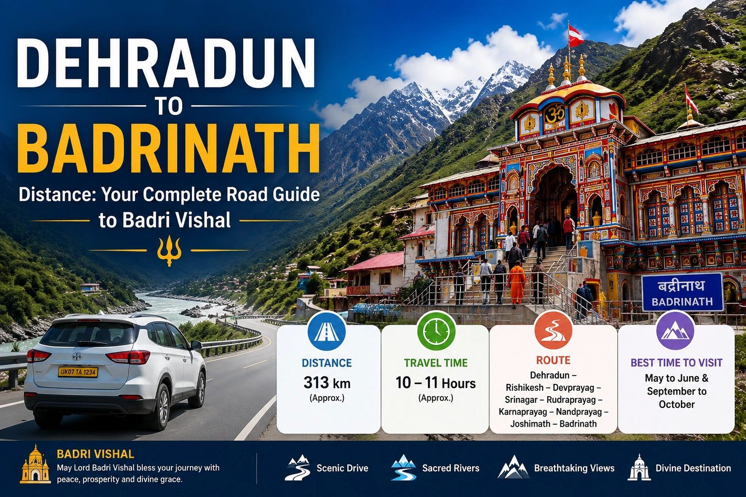 Dehradun to Badrinath Distance