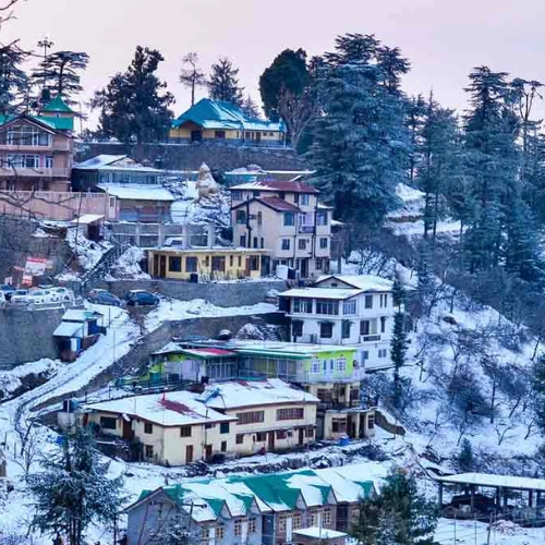 Khirsu hidden hill village snow Pauri Garhwal