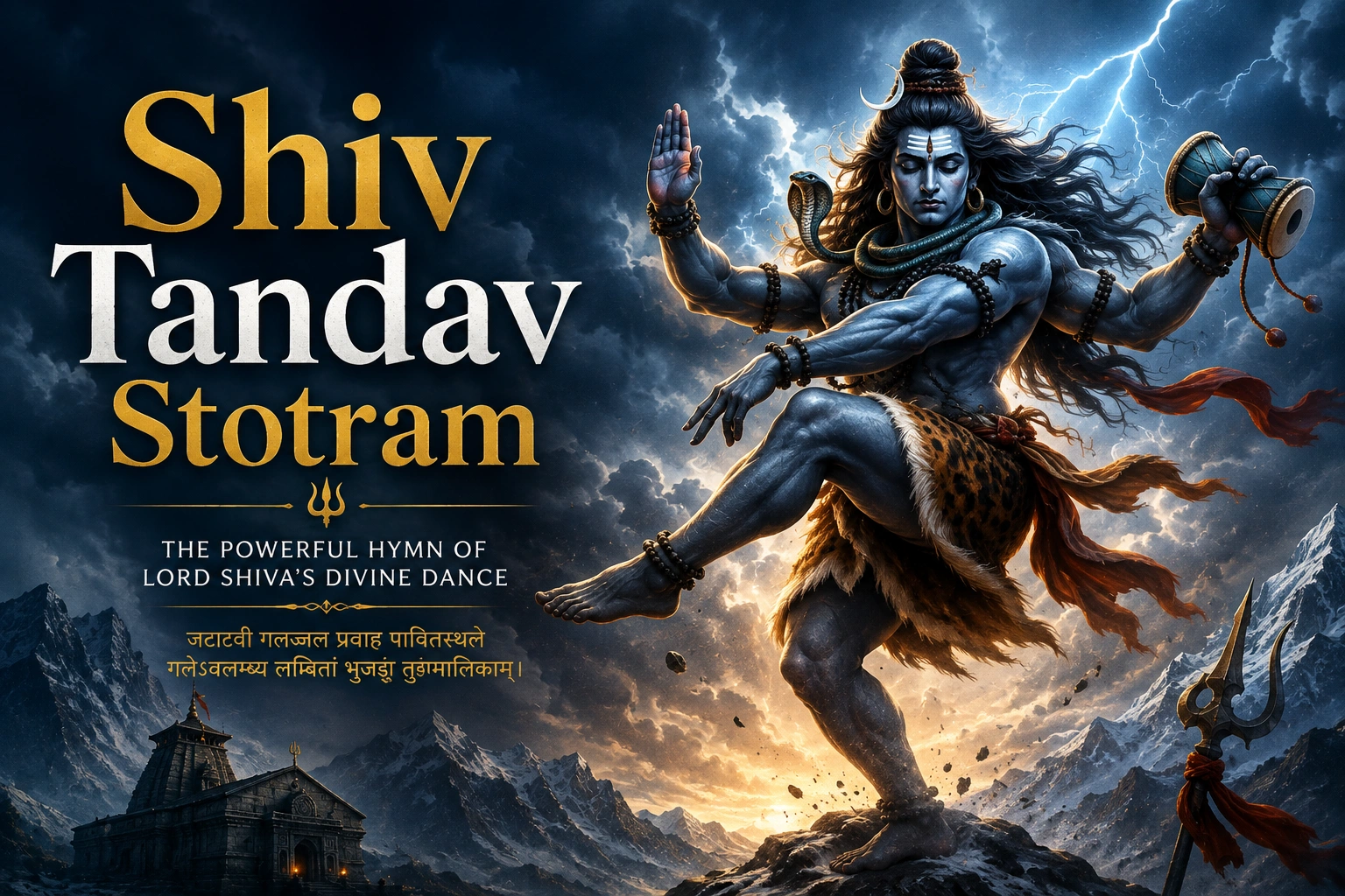Shiv Tandav Stotram Lyrics in Hindi with Meaning